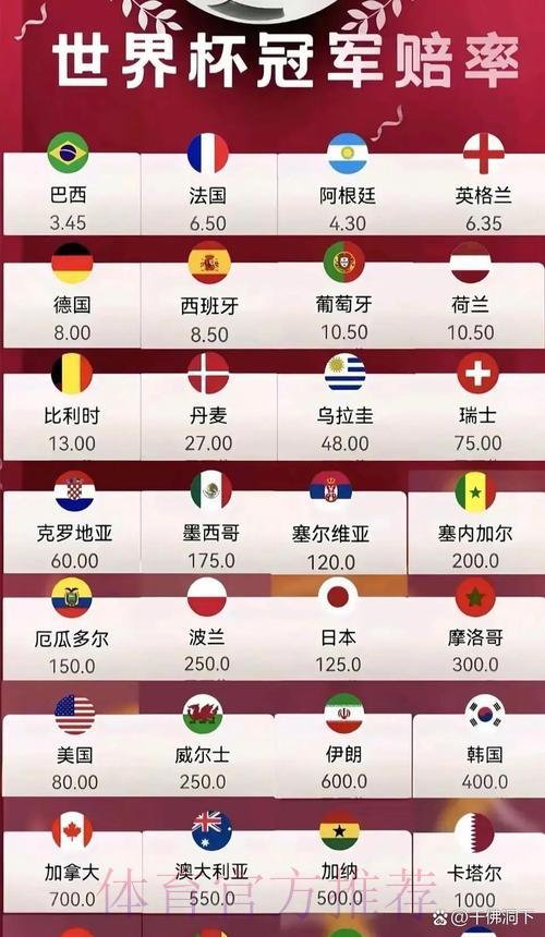 世界杯夺冠热门队伍赔率解析与前景展望